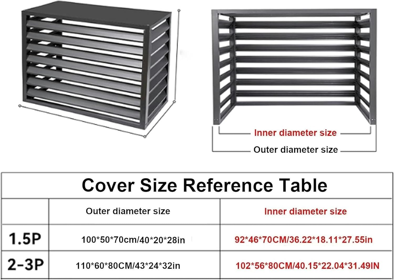 Aluminum Air Conditioner and Heat Pump Cover ,Mini Split Air Conditioner Cover for Outside Units ,Shelf Plant Stand ,Outdoor AC Unit Cover