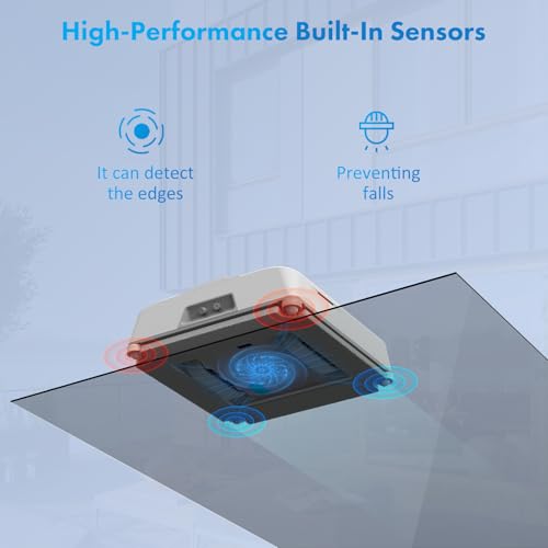 Mamibot W120-DP Window Cleaning Robot, Smart Cleaning with 4 Spray Nozzles, with 10 Cleaning Modes, 3200Pa Suction Power, Edge Detection Technology