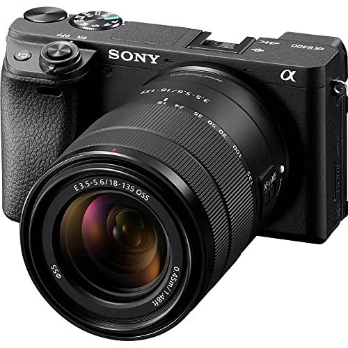 Sony Alpha a6400 Mirrorless Camera: Compact APS-C Interchangeable Lens Digital Camera with Real-Time Eye Auto Focus, 4K Video & Flip Up Touchscreen