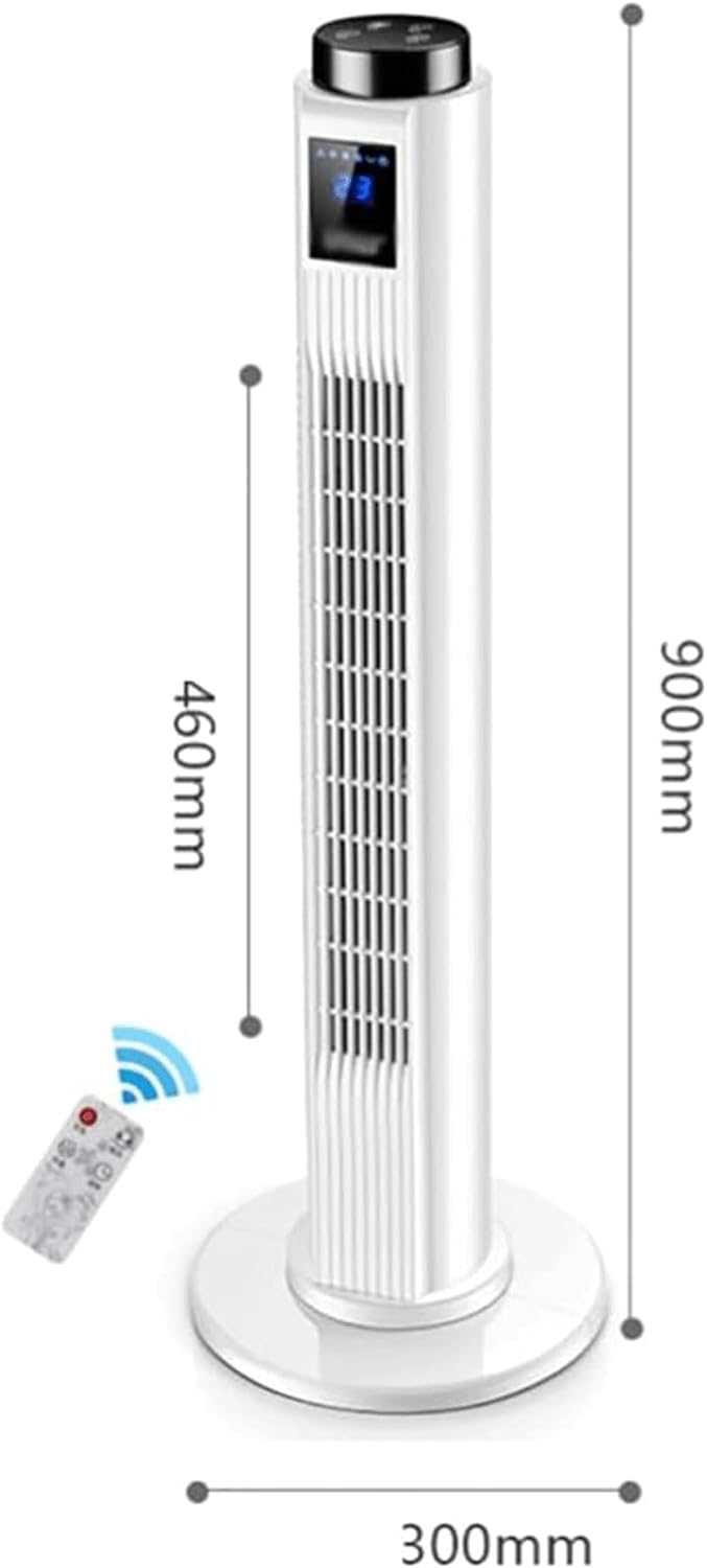 Standing Fan 4 Wind Speeds Design Tower Fan, 90&deg; Wide-angle Shaking Head Floor Bladeless Fan, Air Purification Cooling Fan Quiet