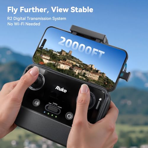Ruko U11MINI 4K, Drones with Camera for Adults 4K Video 8K Photo, Under 249g, 3-Axis Gimbal EIS, 20000ft FPV Transmission, AI Takeoff/Landing