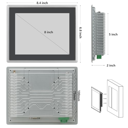 17 inch Android 11 Industrial Embedded Interactive Touchscreen Monitor, Capacitive Multi-Touch Tablet with Front IP65 Monitor, RAM 4G & ROM 32G