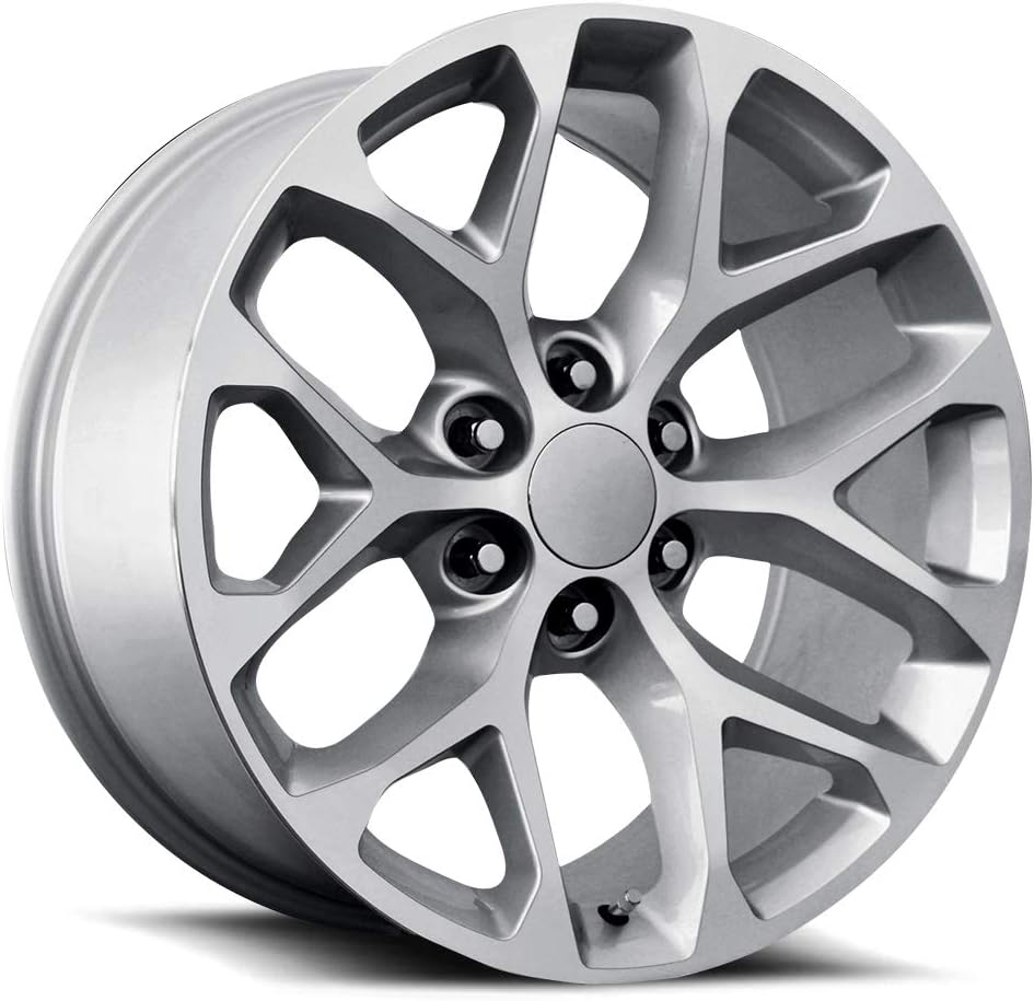 Topline Replicas - V1182 Compatible with GMC Sierra Snowflake Gloss Black Wheel 24x10"/6x5.5"/+27mm Offset