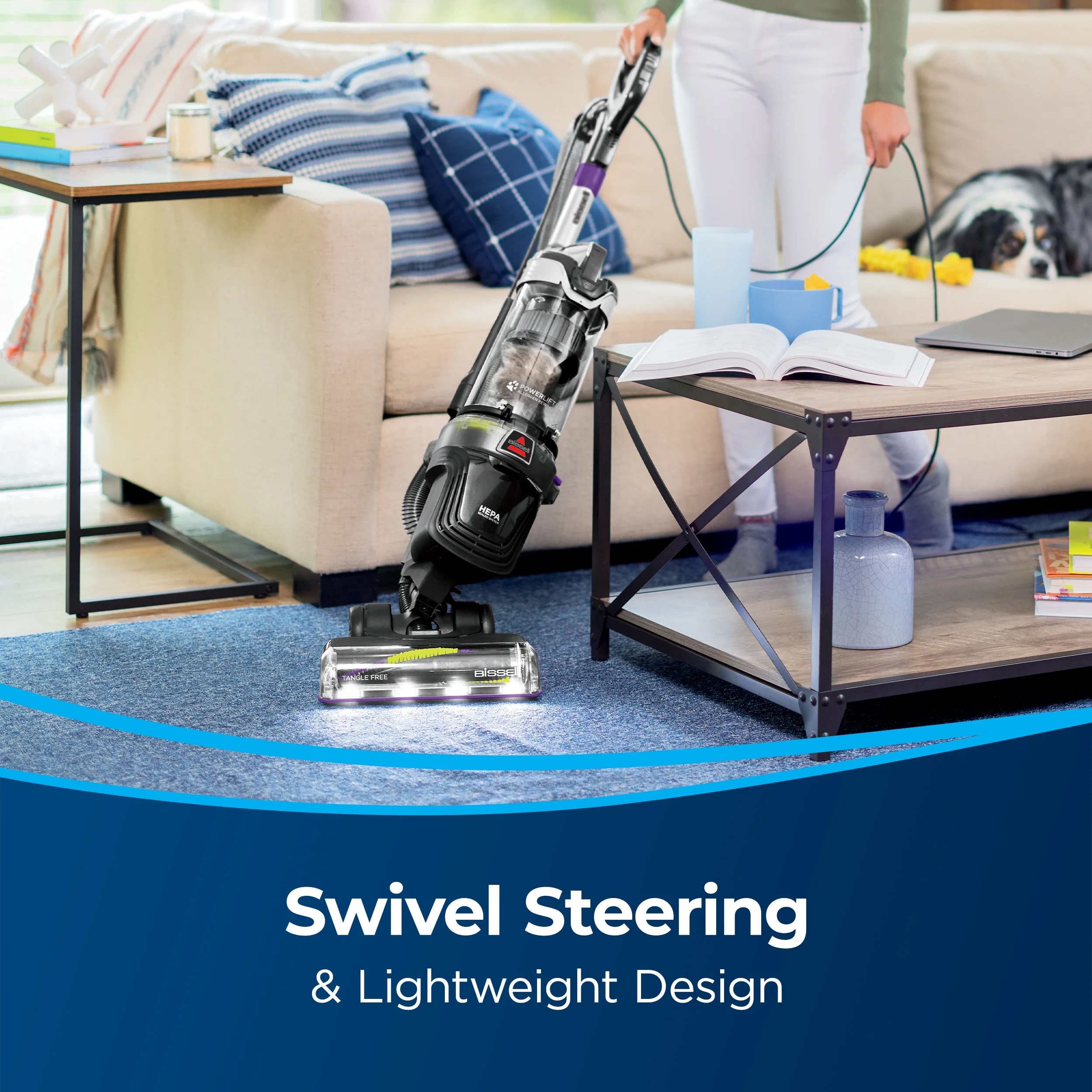 BISSELL PowerLifter Pet Rewind Bagless Upright Vacuum 3404