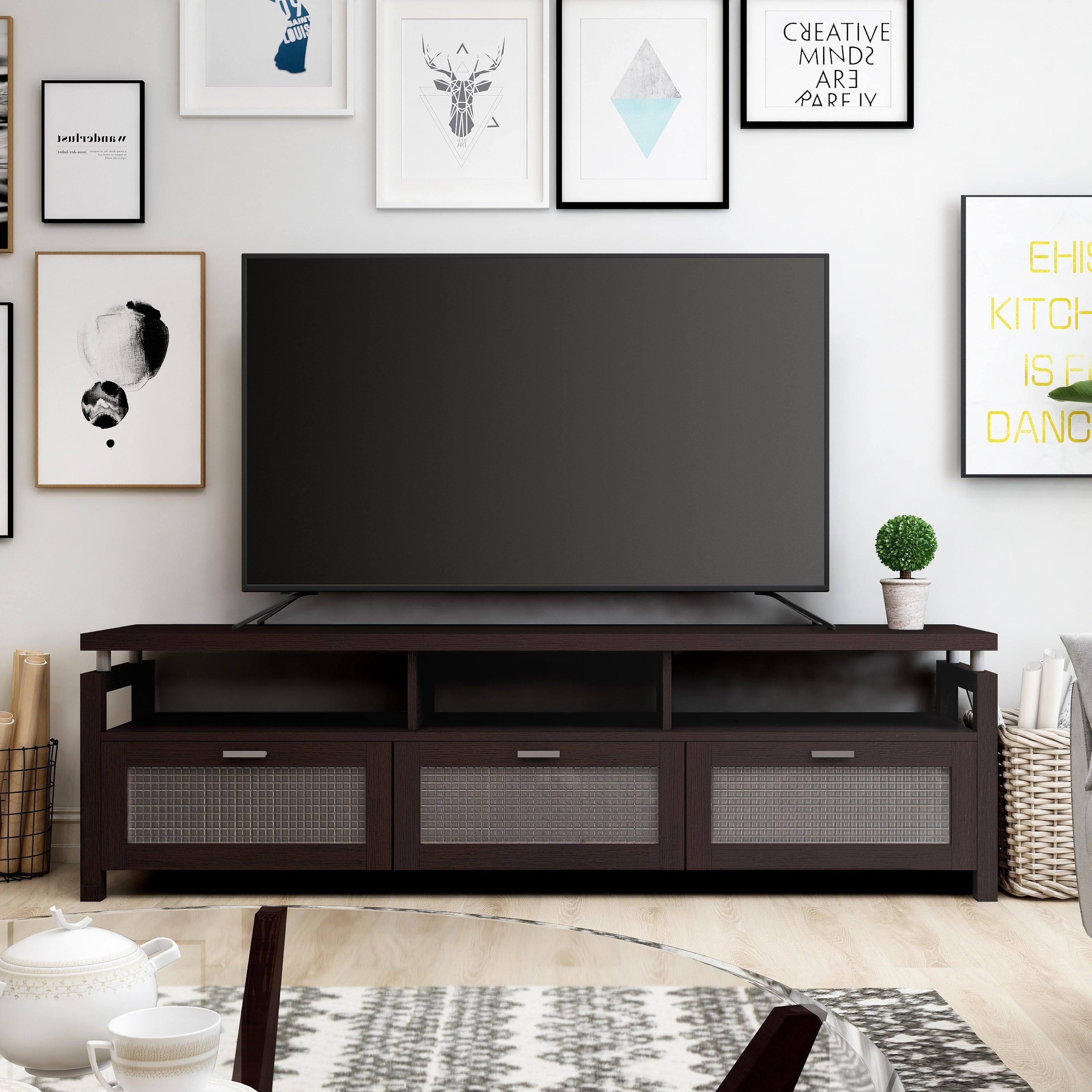 Furniture of America Posa Modern  Espresso Wood TV Console, Brown