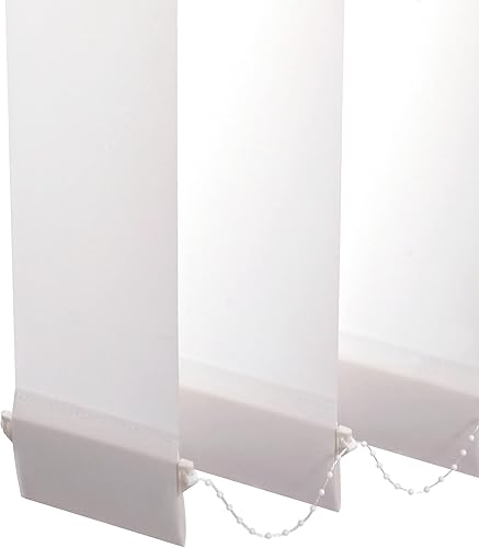 Ventanara&reg; Lamellenvorhang durchgehende Schiene Komplettset Vertikaljalousie 89mm inkl. Montagematerial (Wei&szlig; (tageslicht), 200 x 250 cm)