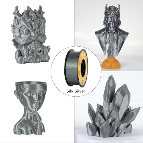 Kingroon Silk PLA Bundle 3D Printer Filament, Dimensional Accuracy +/- 0.03 mm, 10 kg Spool(22lbs)