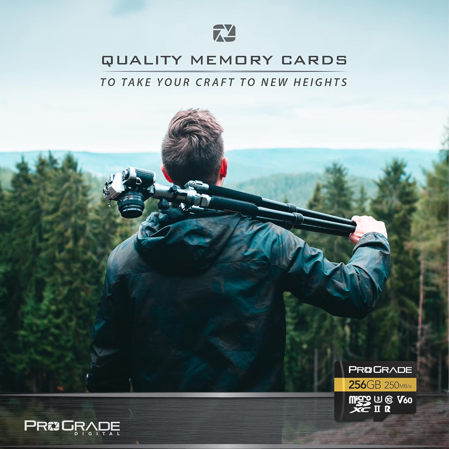 ProGrade Digital microSD Memory Card - V60 microSD Card for DSLR and Action Cameras - High Speed Transfer of Files & Large Storage