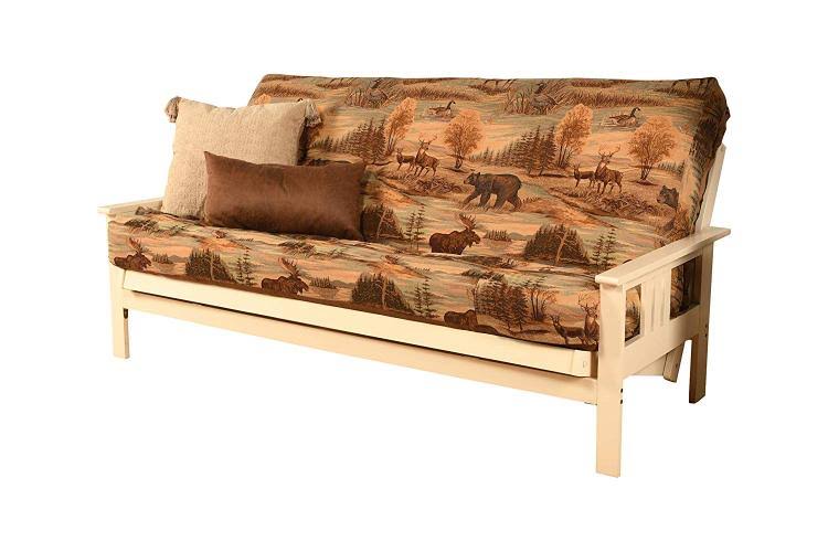 Kodiak Monterey Frame-Antique White Finish-Suede Gray Mattress