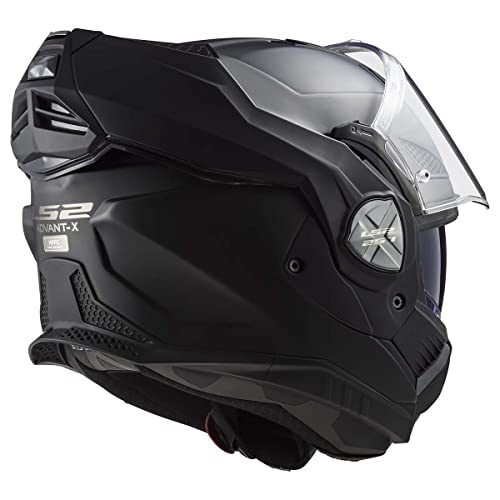 LS2 Helmets Advant X Modular Helmet with Integrated Cardo 4X Bluetooth (Matte Black - Medium)
