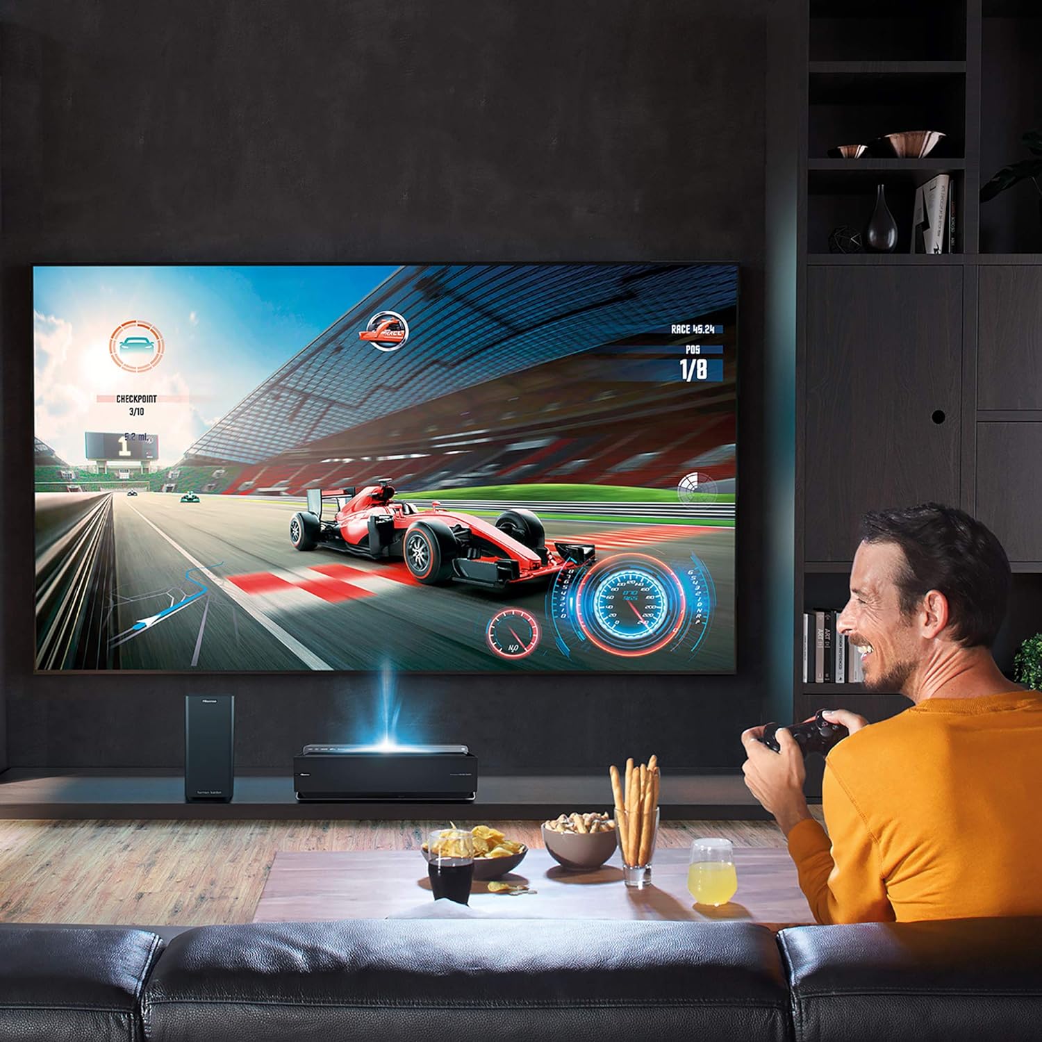 Hisense 120L10E 120-Inch 4K UHD Smart Laser Projector TV with Screen and 2.1 Audio System (2019) - Smart Home Appliances