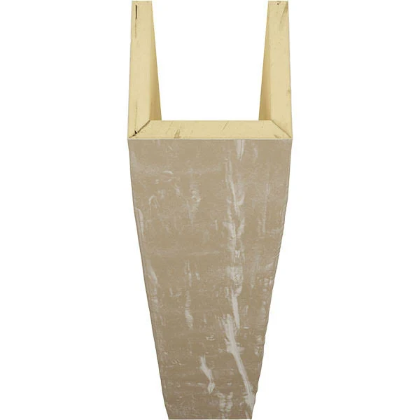 Ekena Millwork BMRW3C0080X040X144WH 3-Sided (U-beam) Riverwood Faux Wood Beam, Whitewash, 8x22W x 4x22H x 12&L