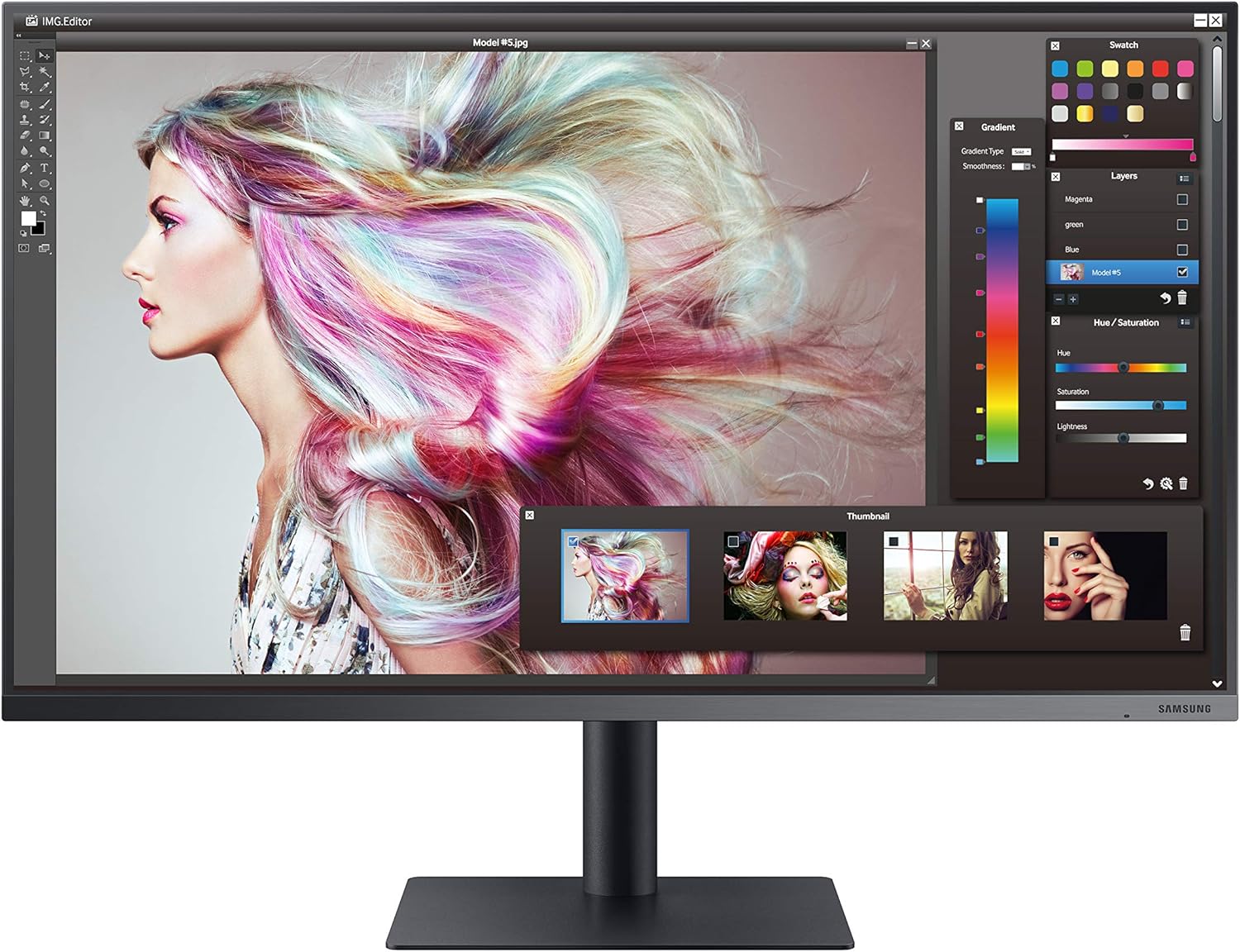 Samsung TU872 Series 32-Inch Viewfinity 4K UHD (3840x2160) Computer Monitor, Thunderbolt 3 Daisy Chain, HDMI, Display Port, Height Adjustable Stand