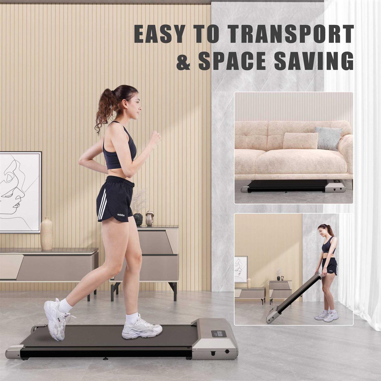 Superun Walking Pad, 2 in 1 Under Desk Treadmill, Walking Pad Treadmill 300lbs Capacity, Portable Treadmill for Home and Office