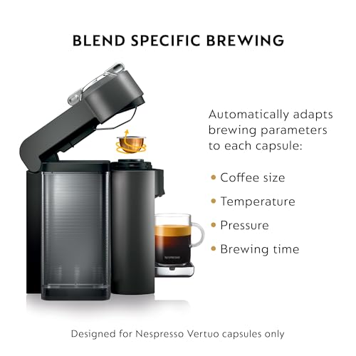 Nespresso Vertuo Coffee and Espresso Maker by De'Longhi, Graphite Metal