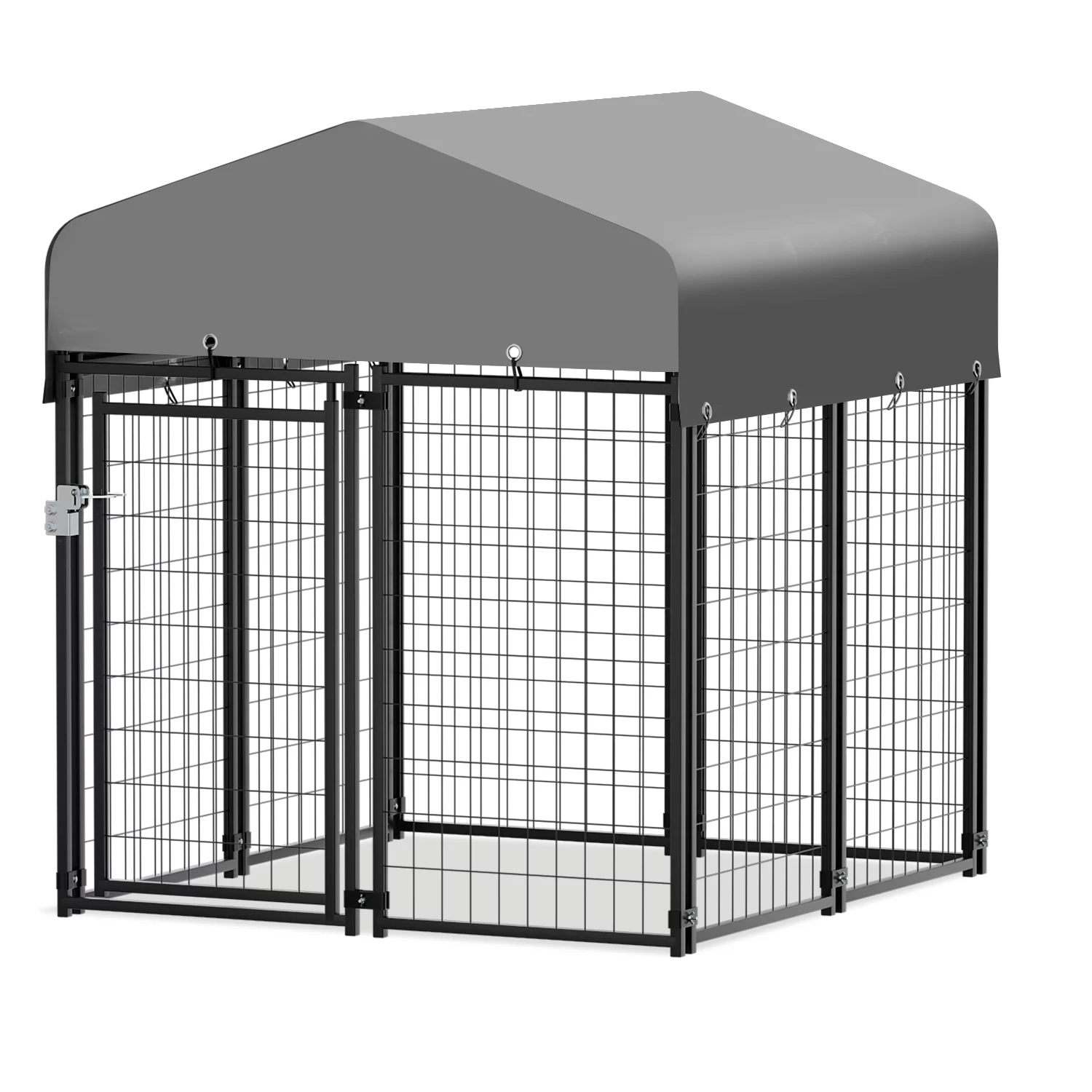 Magshion Outdoor Dog Kennel 4ft x 4.25ft x 4.5ft with UV Protection Waterproof Cover