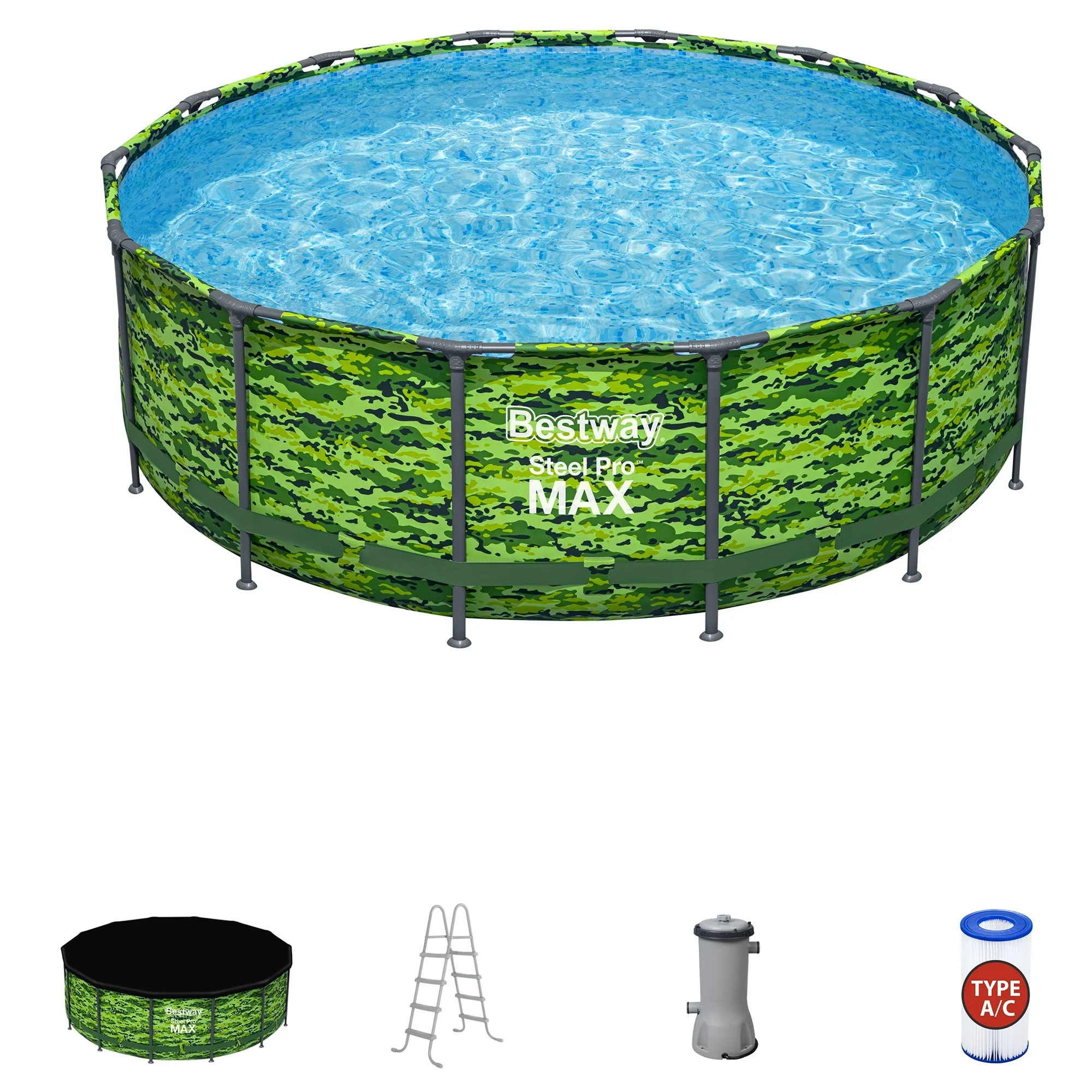 Steel Pro Max 14'x48" Camo Above Ground Pool Set