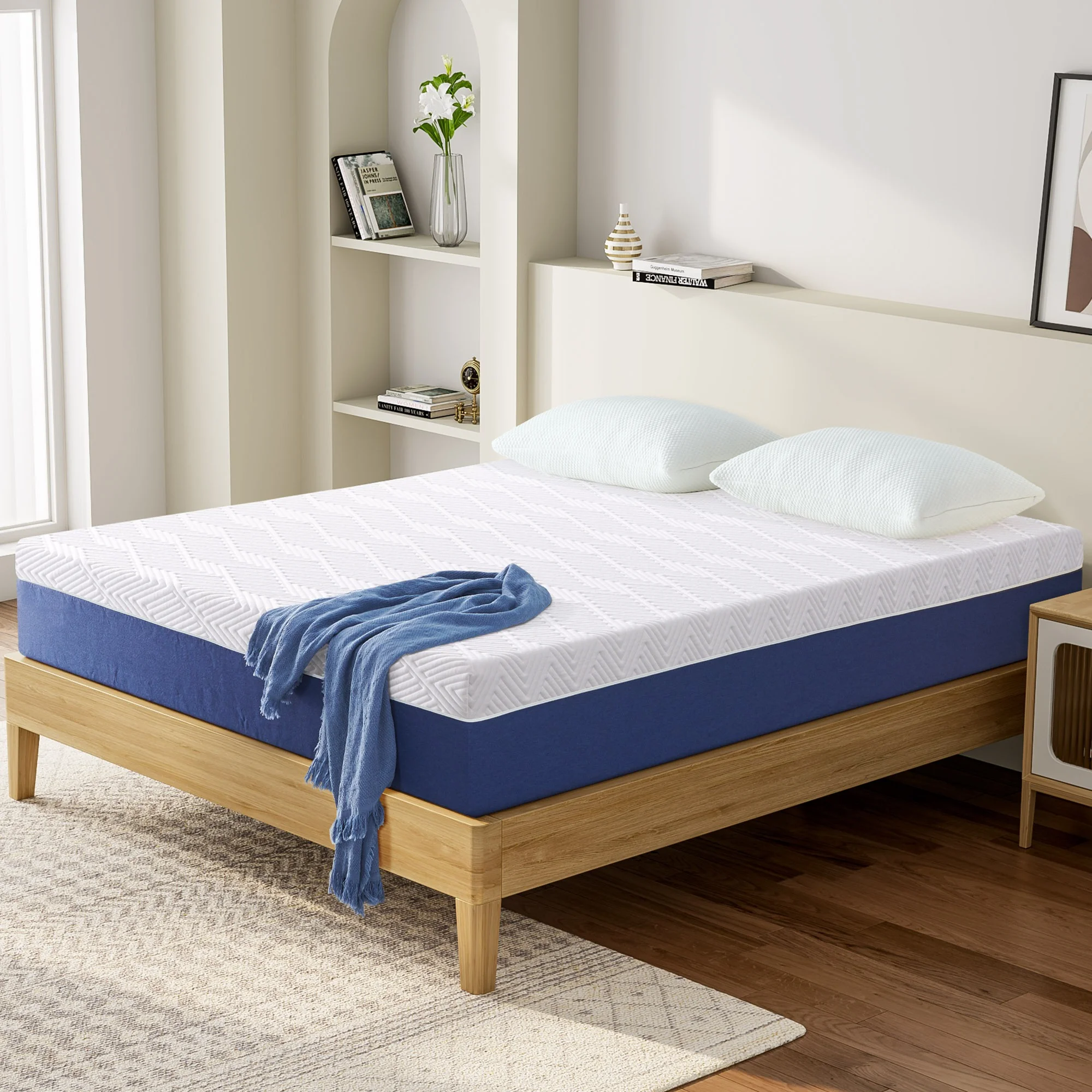 Twin Mattress Madinog 10 Medium Mattress Gel Memory Foam Support Bed-in-a-Box
