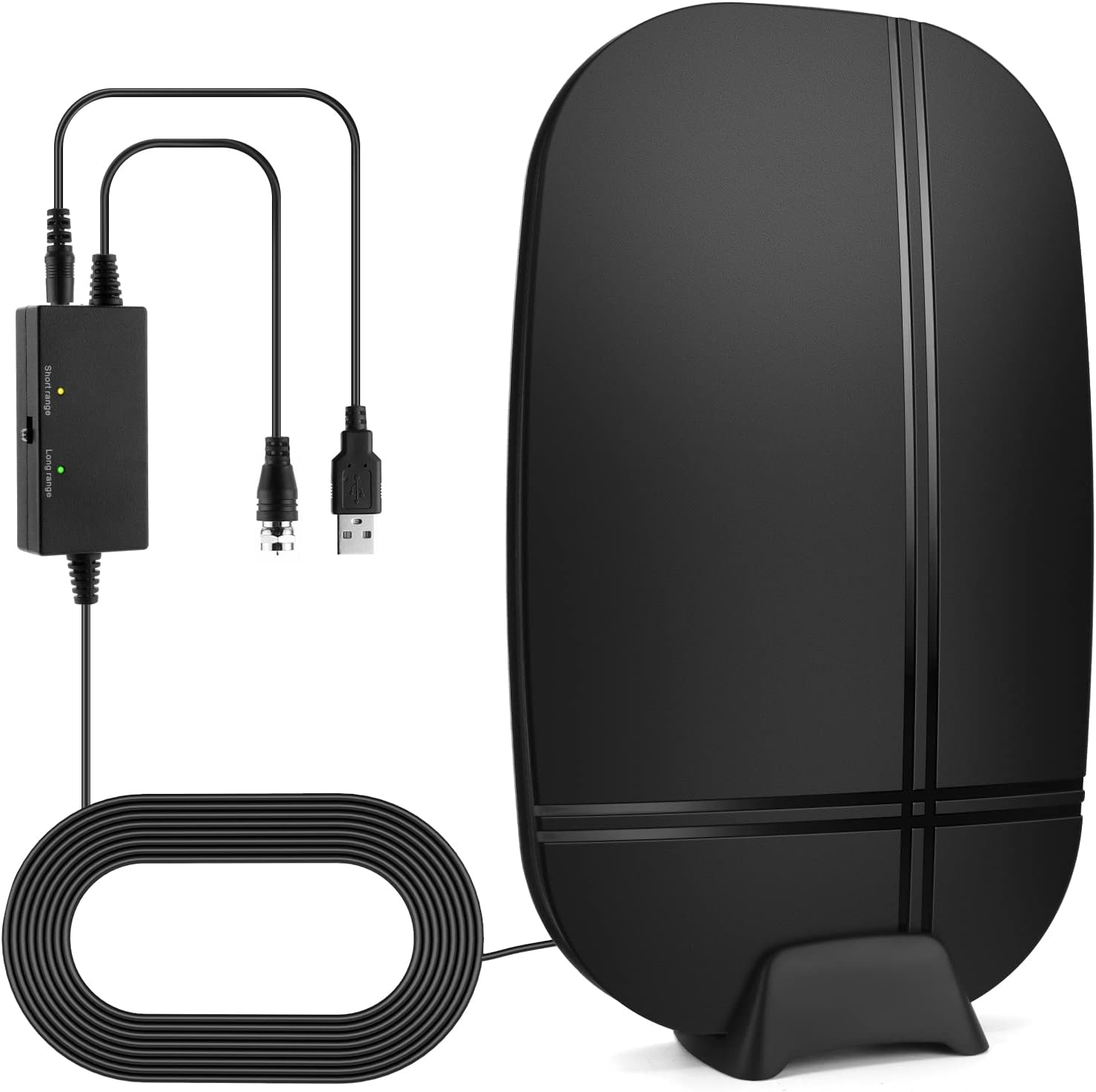 2022 Amplified HD TV Antenna, Indoor/Outdoor Digital Antenna up to 400 Miles Range-Support 4K 1080P All TVs HD Local Channels 360&deg