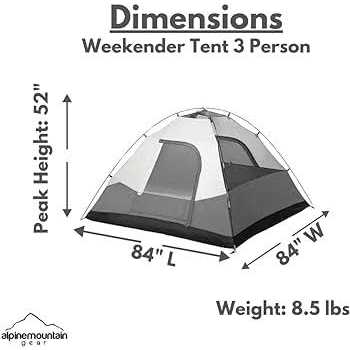Alpine Mountain Gear Weekender Tent - Sports Supplies Online Store