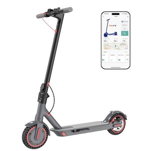 Electric Scooter for Adults, 19/25 Mph Max Speed, 21/25/35 Miles Range,350/500/600W APP Control E-Scooter with 8.5"/10" Inflatable tire