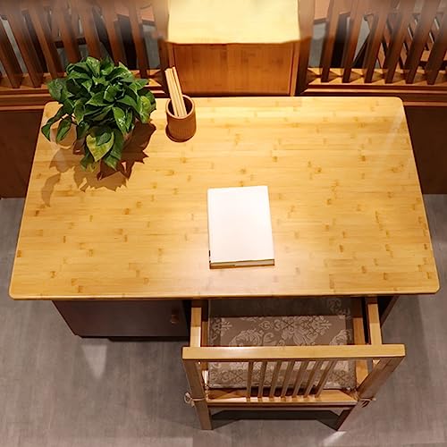 Universal Solid One-Piece Table Top, Home Office Bamboo Desk Tabletop