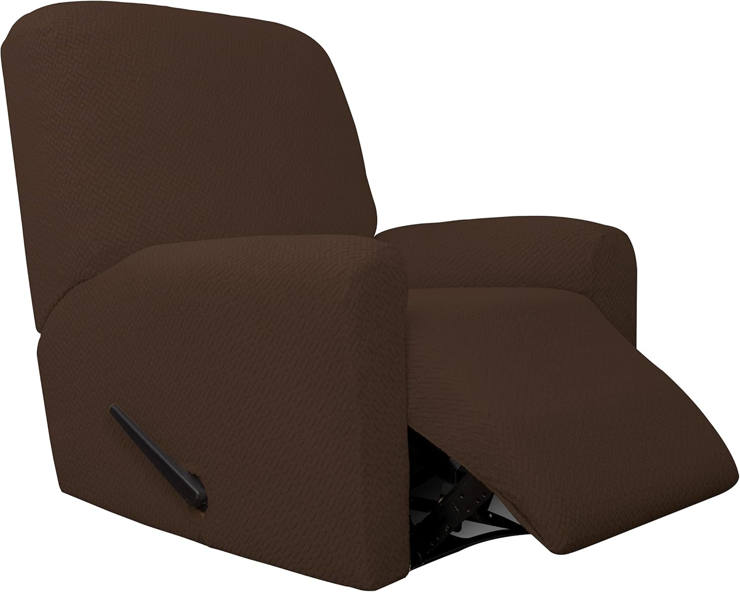 Easy-Going Stretch Jacquard Recliner Couch Cover, 4-Piece Soft Sofa Cover, Sofa Slipcover with Elastic Loop, Washable Furniture Protector for Kids