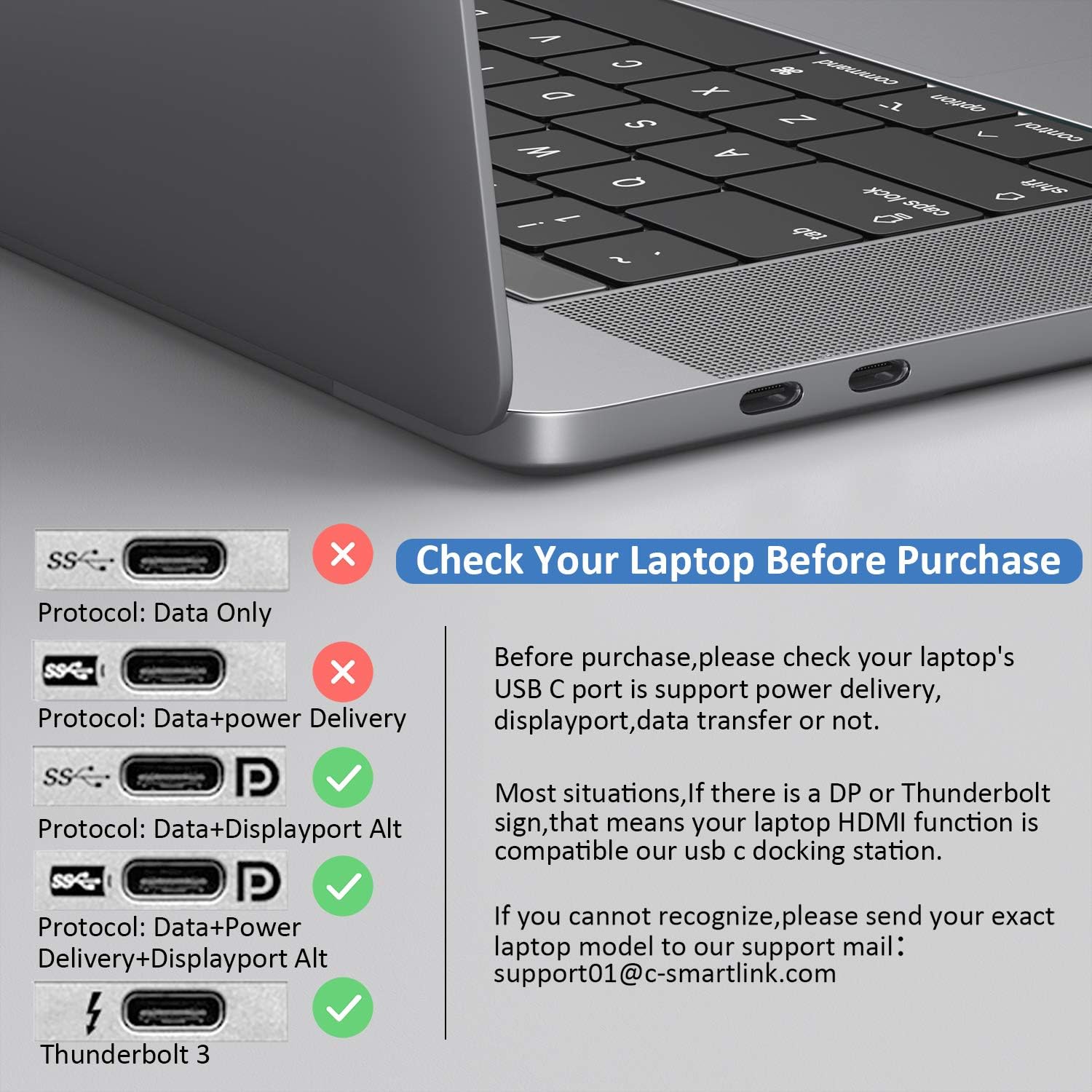 USB C Docking Station Dual Monitor,USB C Dual Monitor 2 HDMI Adapter,Triple Display 4K HDMI&VGA,14 in 1-3USB3.0&2USB2.0,Gigabit Ethernet,100W PD