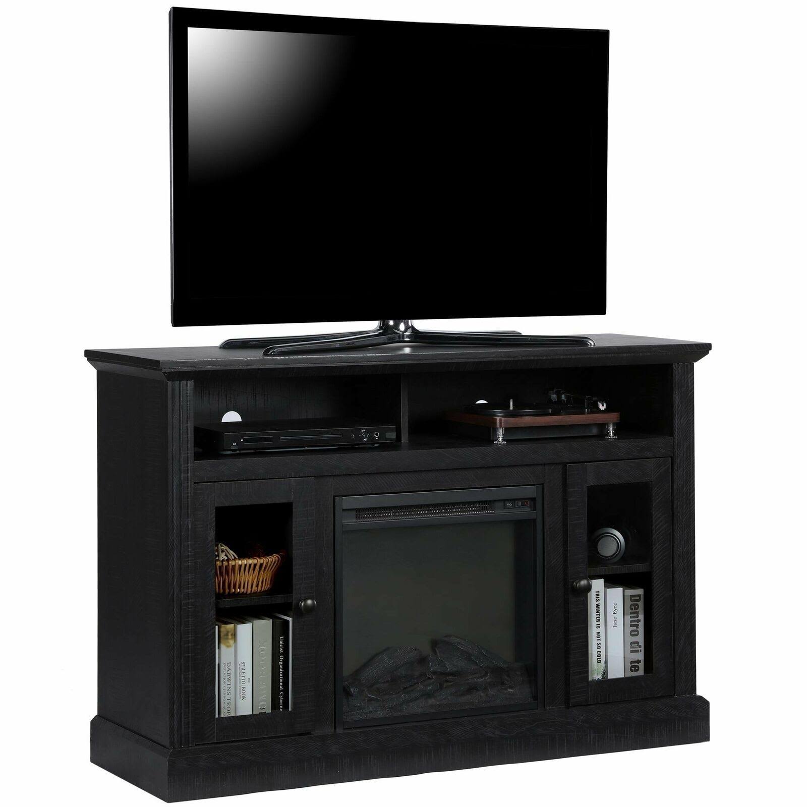 Ameriwood Home Chicago Fireplace TV Console for TVs Up to 50 inch, Black