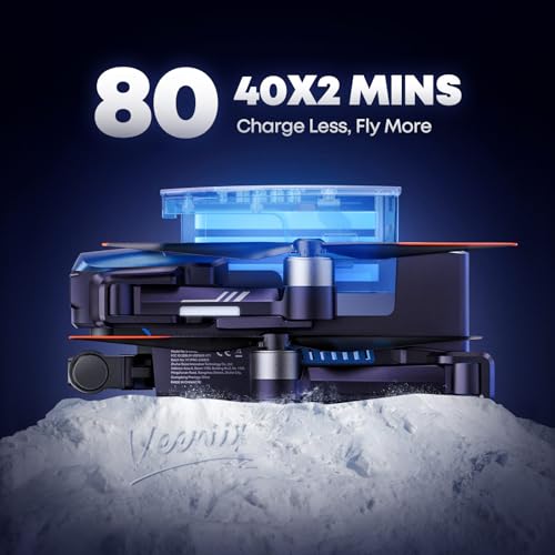 V11PRO Drone with 8K Camera for Adults, 3-Axis Gimbal Drones with 4K/30fps Video, 1/2 CMOS Sensor, 80min Flight Time with 2 Batteries