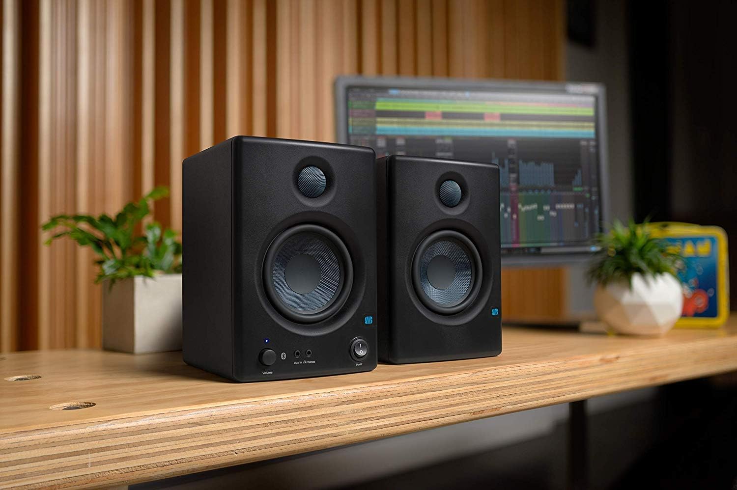 Presonus AudioBox 96 Studio Audio Interface with Creative Software Kit and Studio Bundle and Eris E4.5 BT Pair Studio Bluetooth Monitors with and 1/4