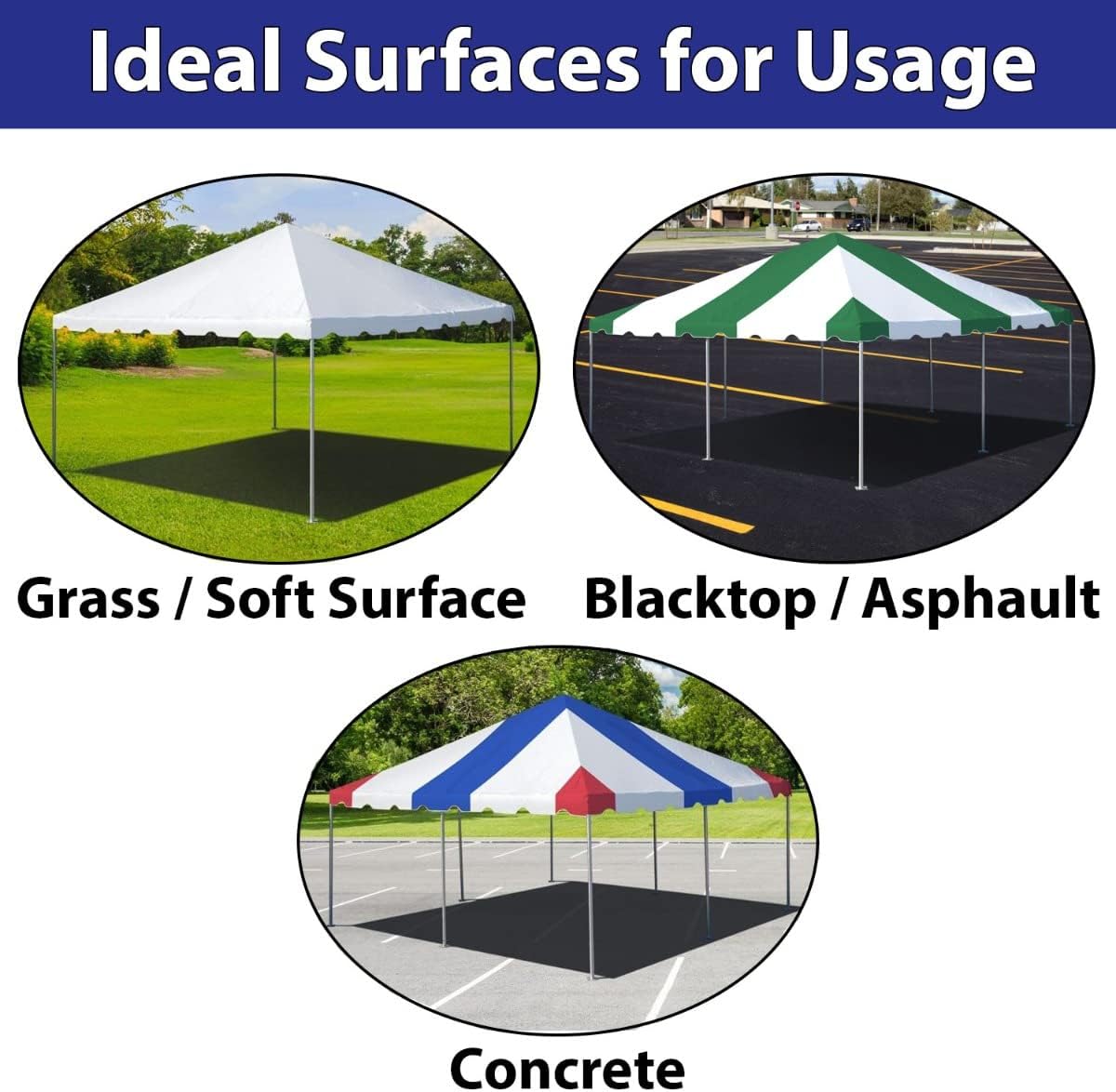 TentandTable 40' x 40' Twin Tube West Coast Frame Canopy Tent, White, Indoor/Outdoor, 133-320 Person, Parties & Vendor Events, Heavy Duty
