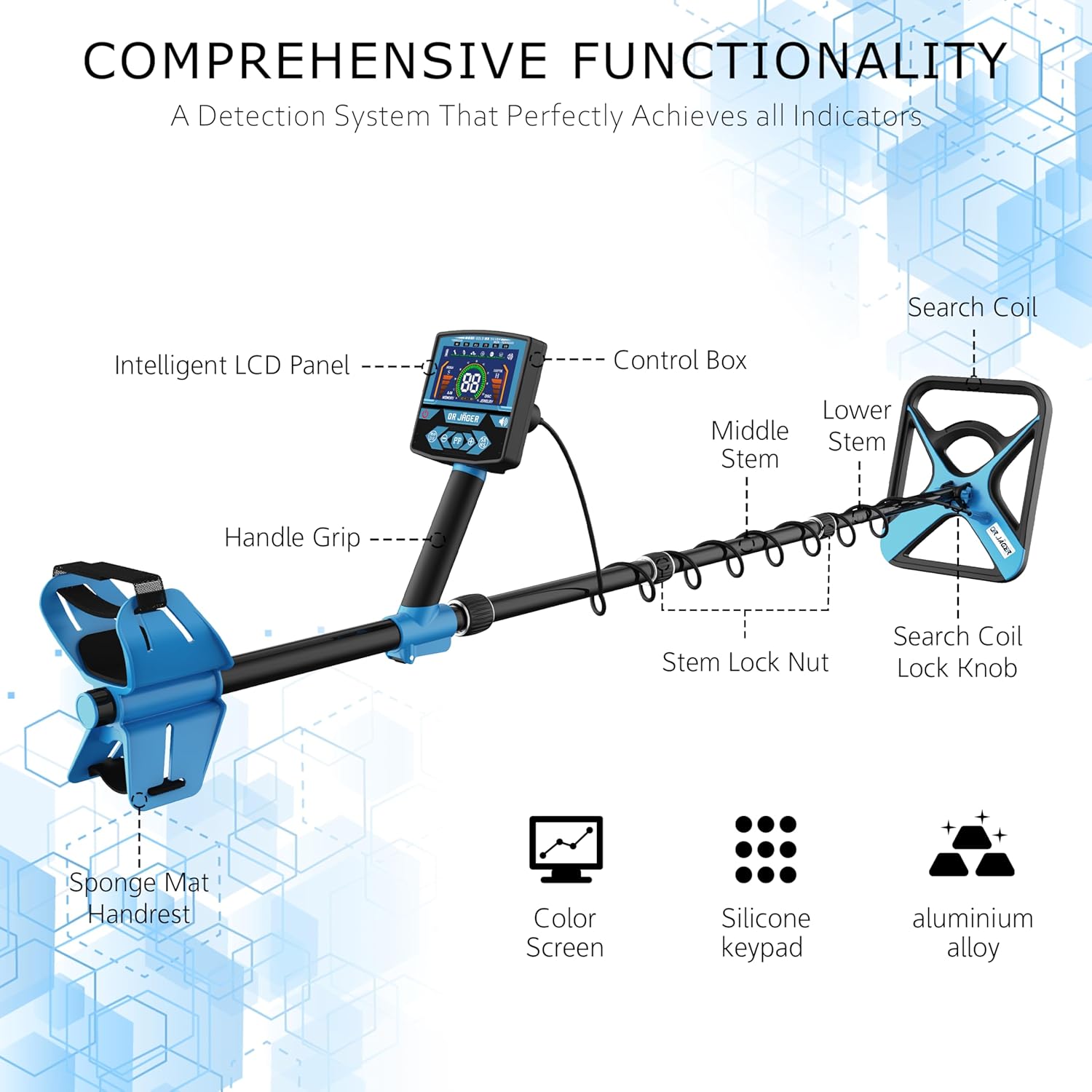 Metal Detector for Adults Waterproof, Precision Metal Detector Waterproof Gold and Silver, Higher Precision, Technology Large LED Display
