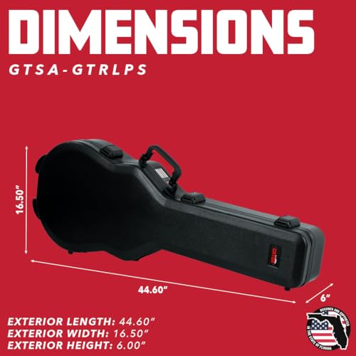 Gator Cases Molded Flight Case for Strat/Tele Style Electric Guitars with TSA Approved Locking Latch, (GTSA-GTRELEC)