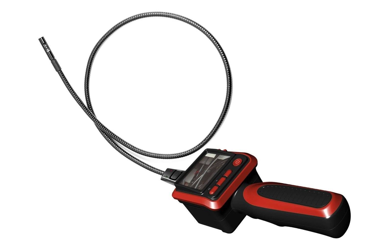 Vividia 9mm Portable Flexible Inspection Camera Borescope with Dual-Lens Camera Head and 2.4x22 LCD Monitor