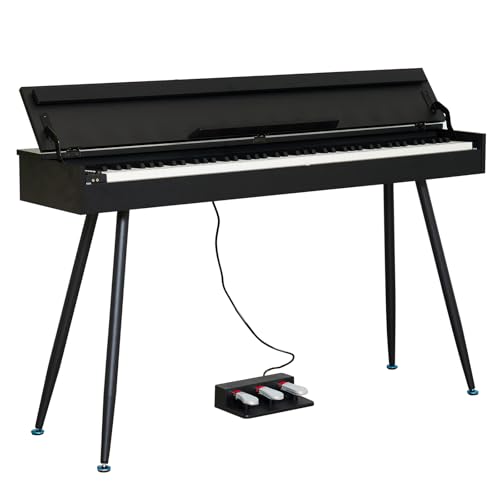 Digital Piano 88 Key Weighted Keyboard,Full-Size Desk Progressive Hammer-Action Electric Piano For Beginners, With Sheet Music Stand, Pedal