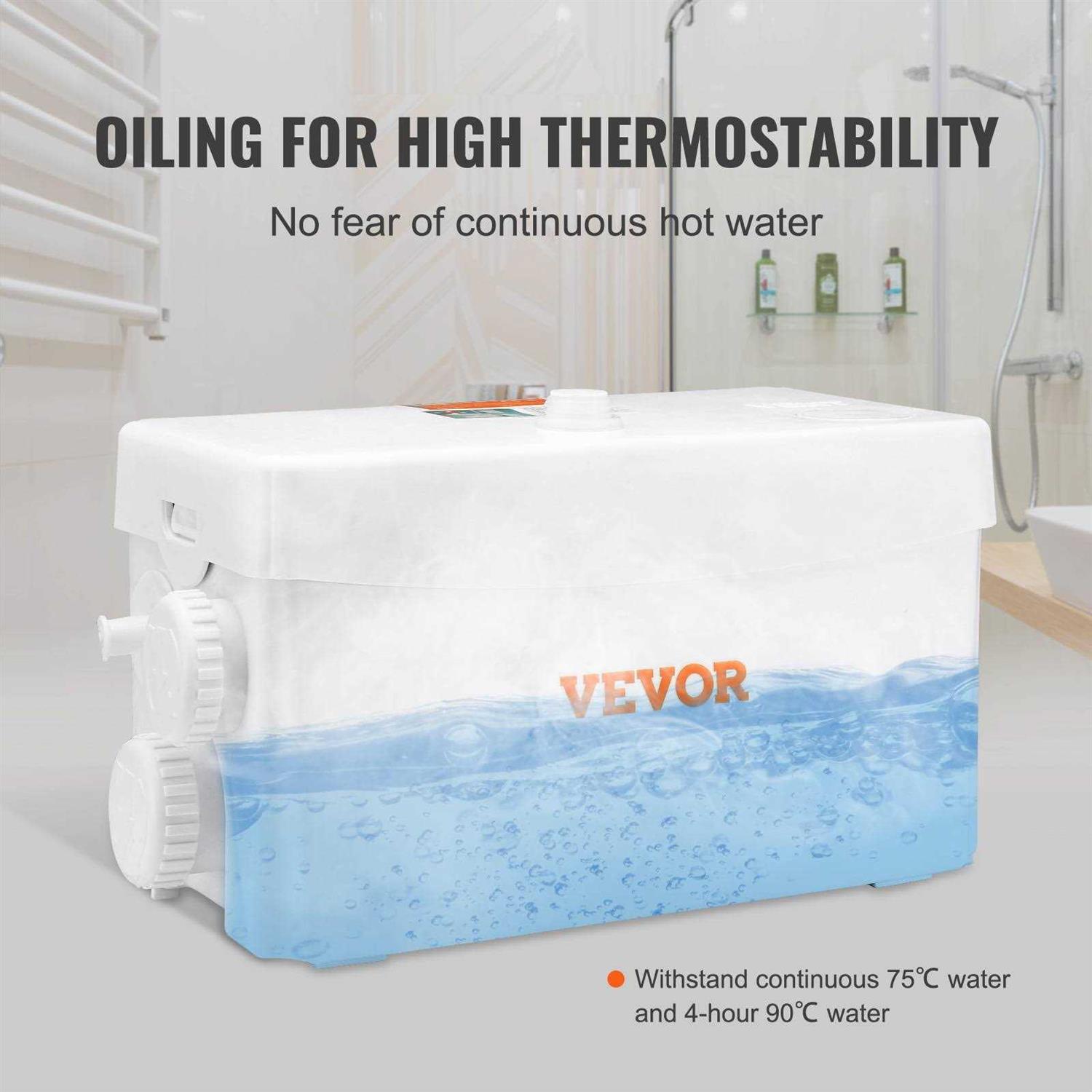 VEVOR Macerator Pump 350W 6000 L/h Flow 23 ft/7 m Head - Shop Hardware Tools Online Store