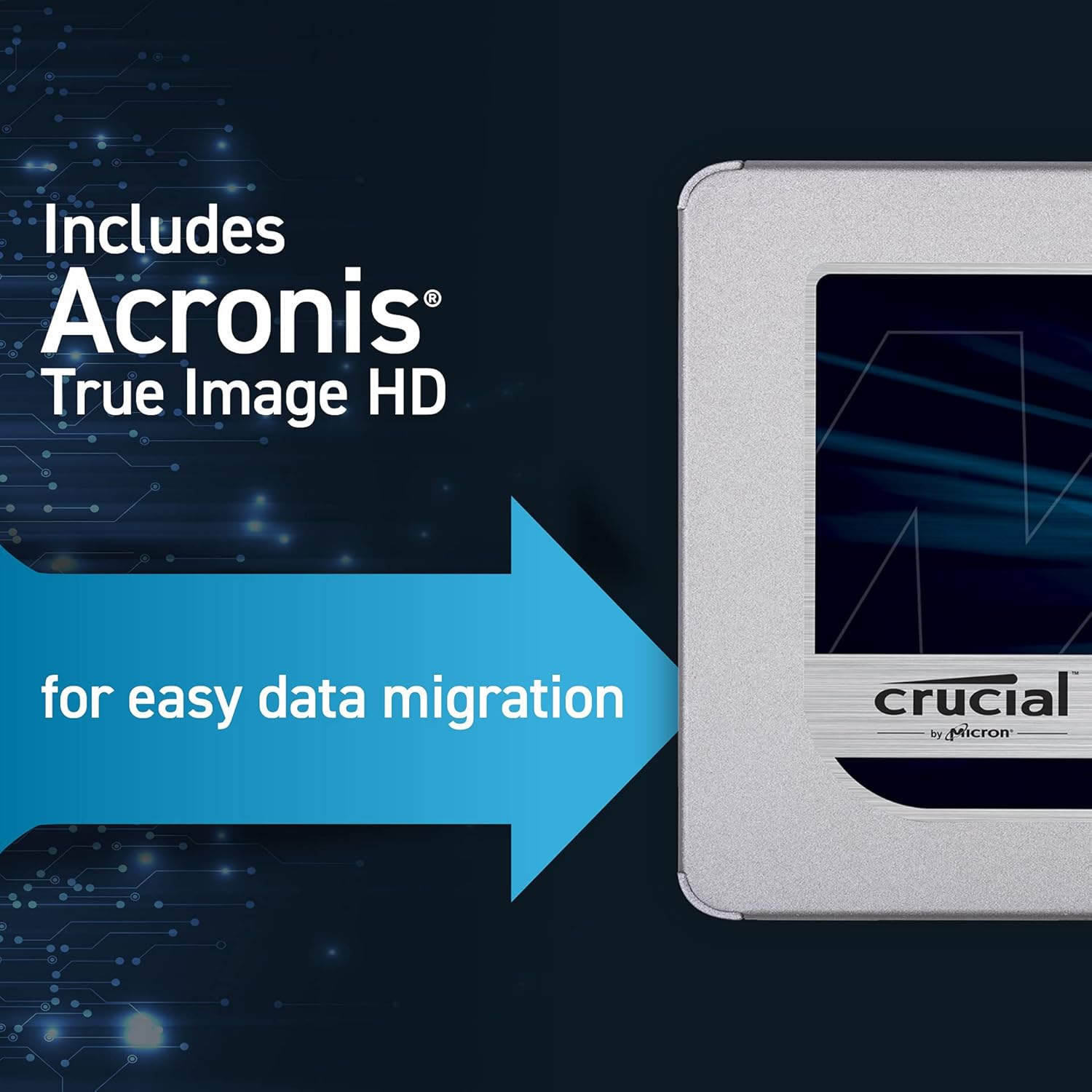 Crucial MX500 1TB 3D NAND SATA 2.5 Inch Internal SSD, up to 560MB/s - CT1000MX500SSD1