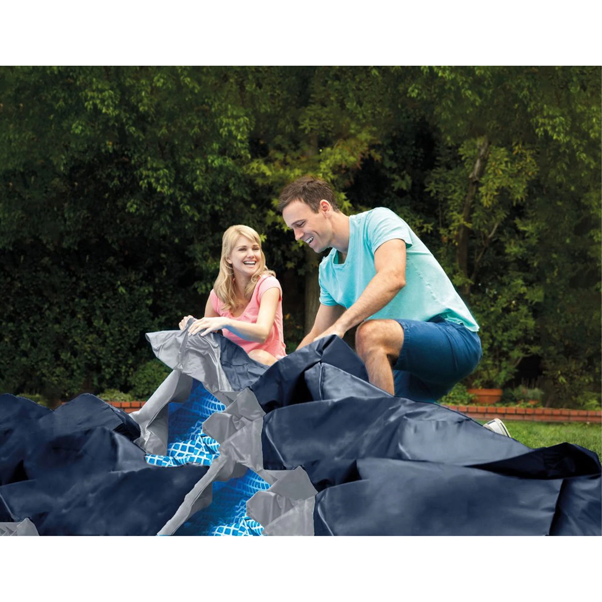 Intex Easy Set 15' x 42 Inflatable Outdoor Above Ground Swimming Pool Set