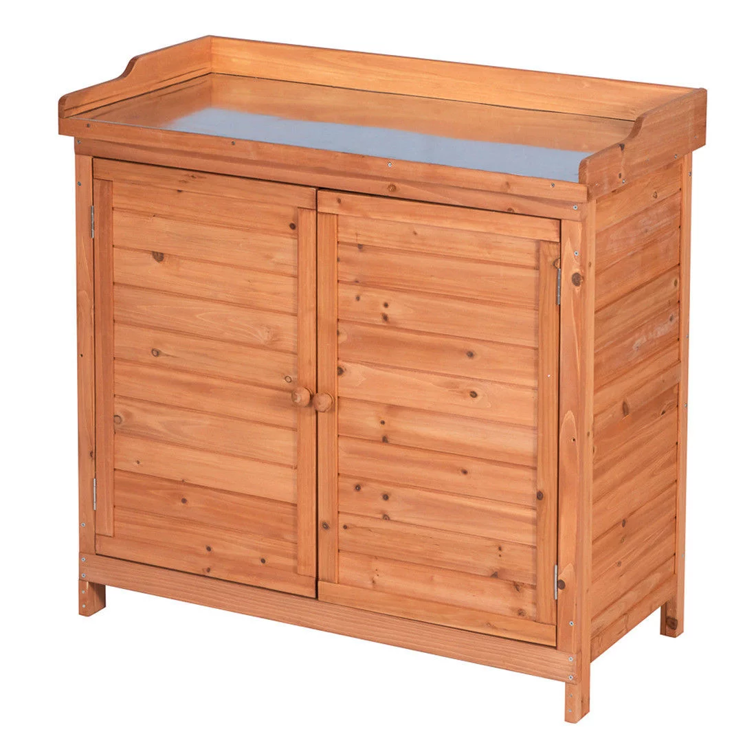 Outdoor Garden Potting Bench Wooden Storage Box Waterproof Furniture Tool Shed