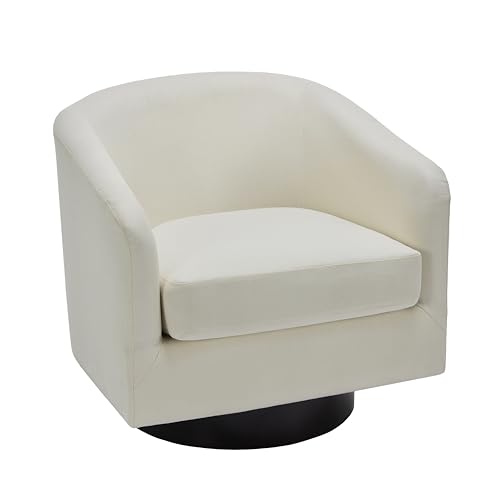 UIXE 360° Swivel Barrel Accent Chair Upholstered Armchair