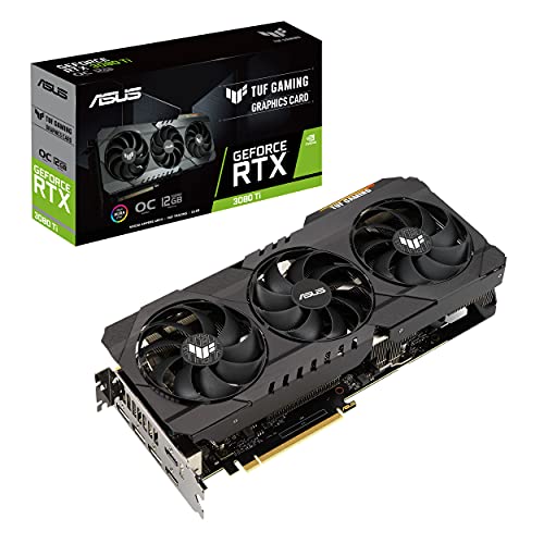 ASUS TUF Gaming NVIDIA GeForce RTX 3080 Ti OC Edition Graphics Card (PCIe 4.0, 12GB GDDR6X, HDMI 2.1, DisplayPort 1.4a, Dual Ball Fan Bearings