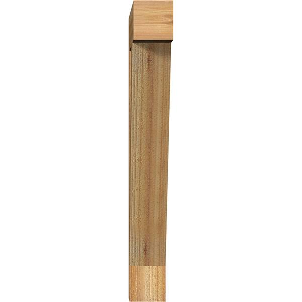 Ekena Millwork BKT04X20X32TRA05RWR 4x22W x 20x22D x 32x22H Traditional Block Rough Sawn BRACKET, Western Red Cedar