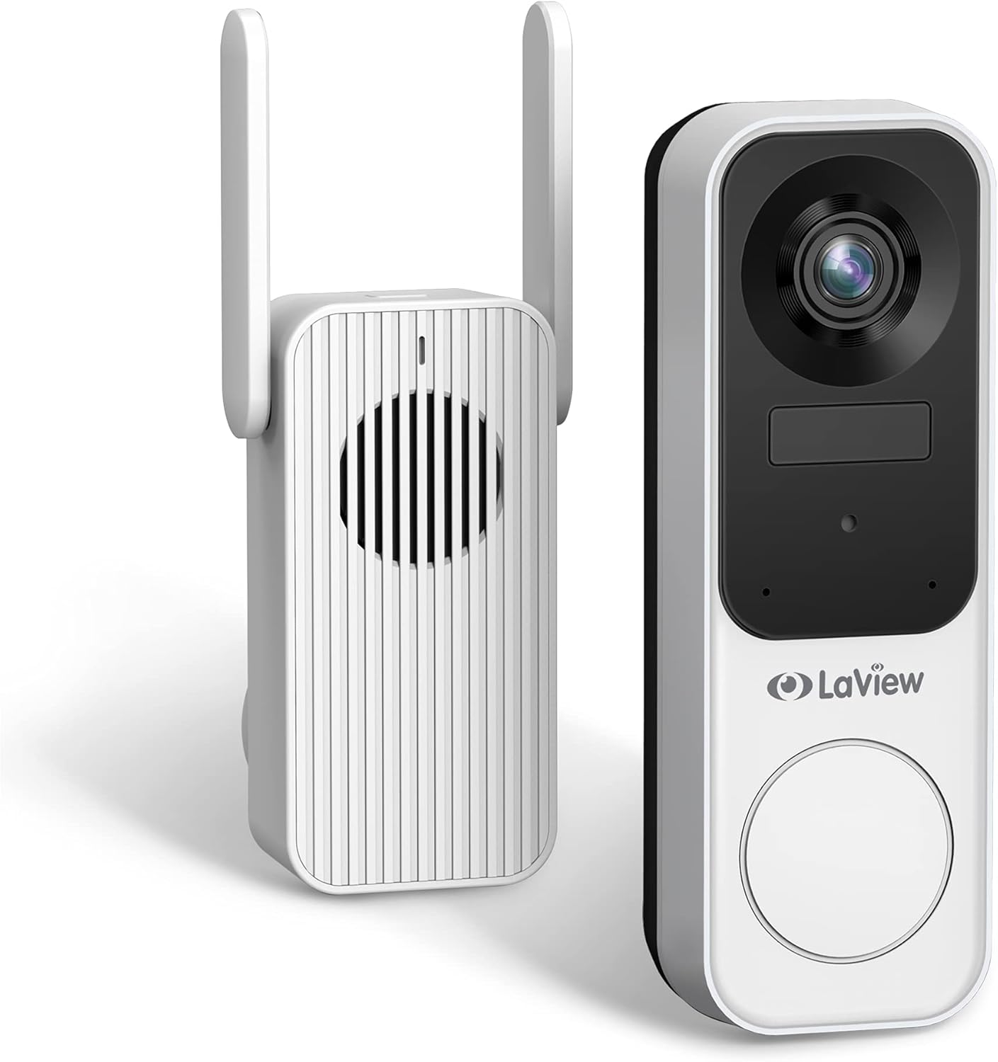Doorbell Camera Wireless 2K,LaView Video Camera with Base Station,AI Human Detection,4:3 Aspect Ratio,160-Day Battery Life,Night Vision,Two-Way Audio