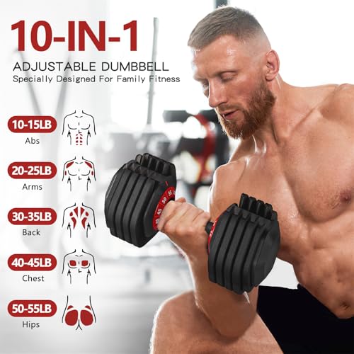 Adjustable Dumbbell 55LB Dumbbells Weight