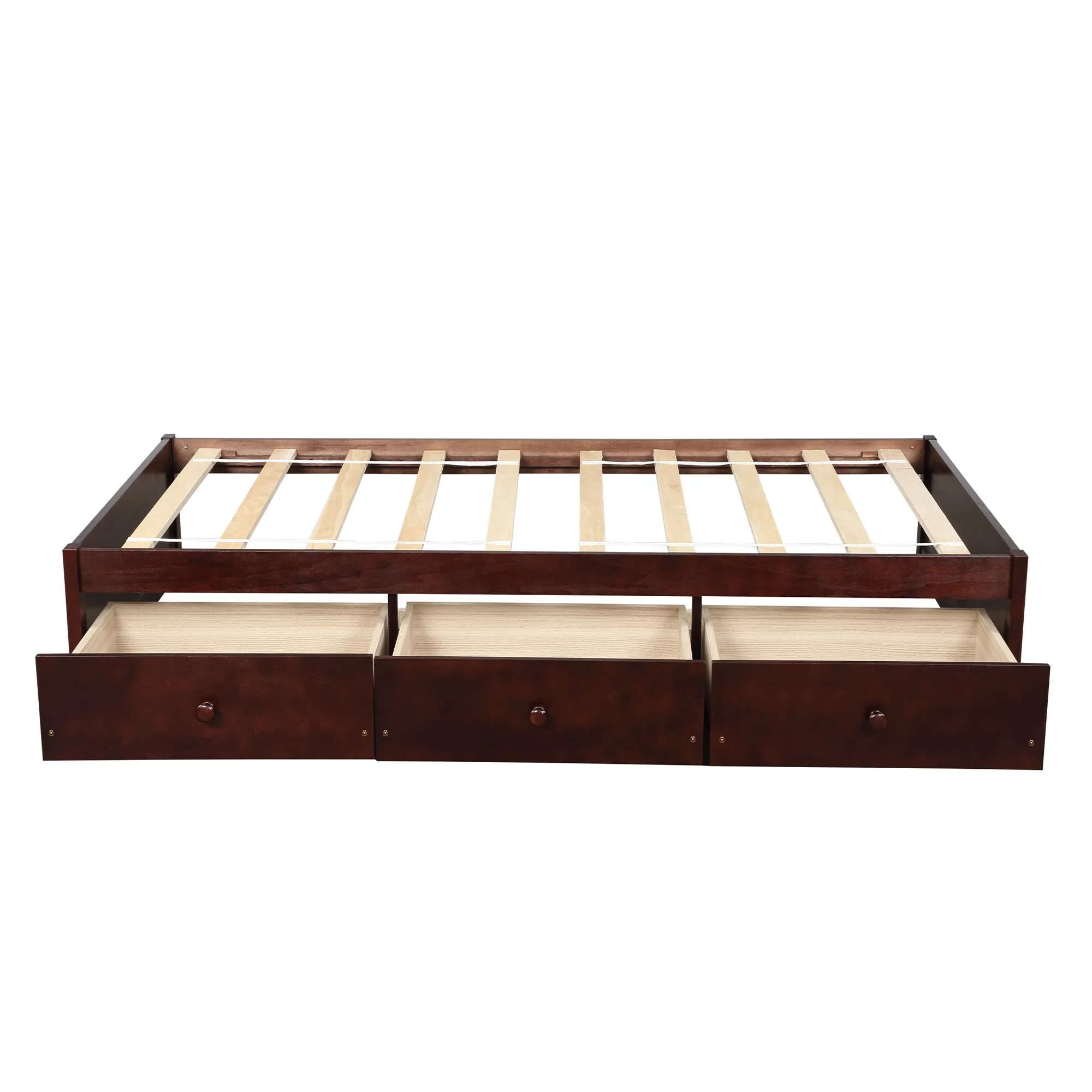 Nestfair Cherry Twin Size Platform Storage Bed with 3-Drawers