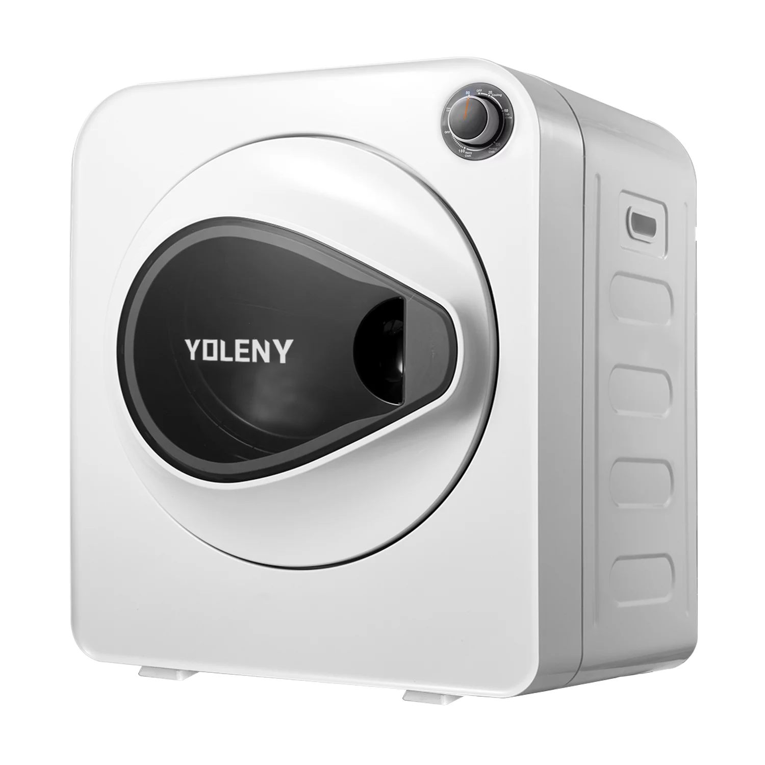 Erinnyees Electric Compact Laundry Dryer, 13.2 lbs Load Stainless Steel Portable Dryer With Exhaust Pipe, Mini Dryer for Apartments, Dorm, White