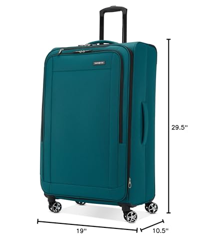 Samsonite Saire LTE Softside Expandable Luggage with Spinner Wheels, 3-Piece Set (20/25/28), Caribbean Blue
