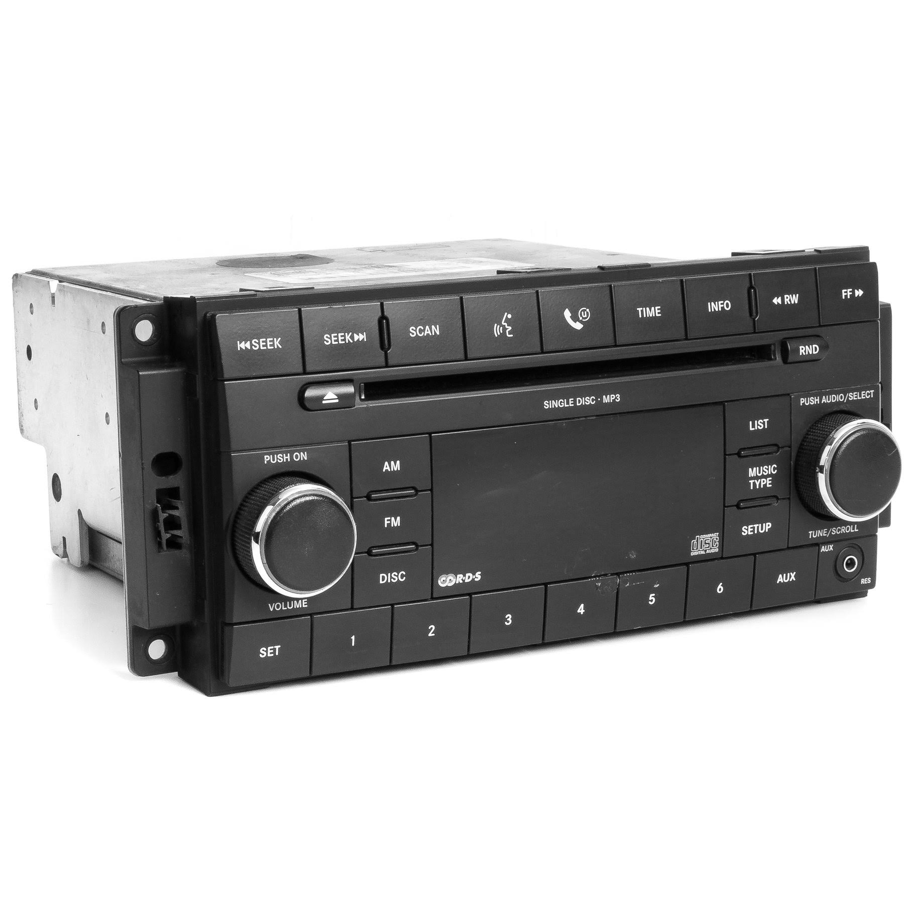 1 Factory Radio Jeep Wrangler Dodge Caravan 2008 Am FM Radio CD Player AUX W Sat P05064411AF Res