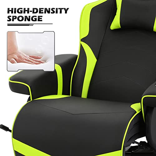 MoNiBloom Video Gaming Chair Racing Style Single Living Room Sofa Recliner with Detachable Headrest